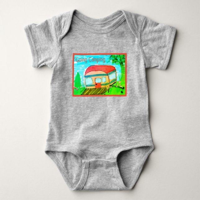 Goinging Camping Baby Bodysuit (Front)