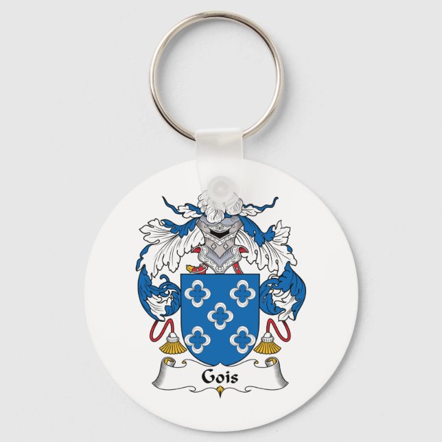 Gois Family Crest Key Ring (Front)