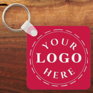 Goji Berry Logo Aluminium Sq Keychain with QR Code