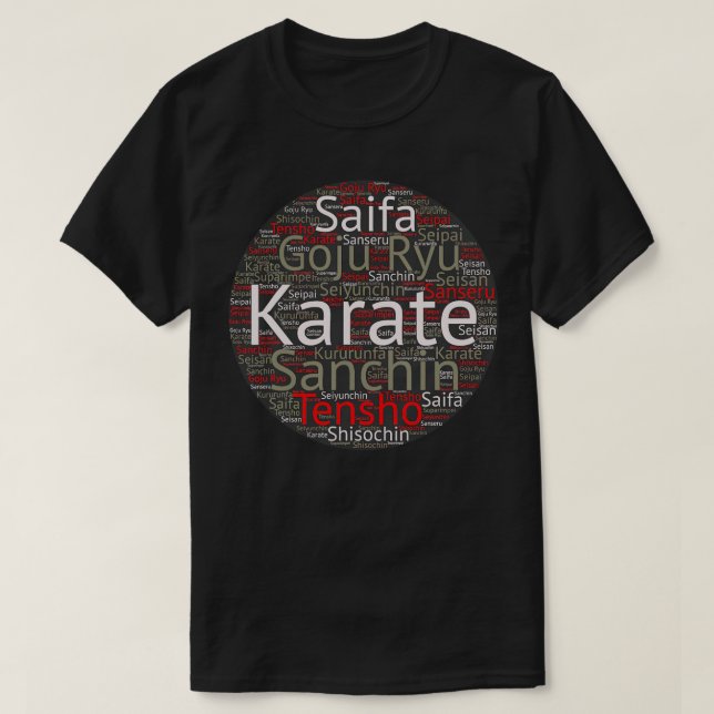 Goju Karate Kata Word Cloud  T-Shirt (Design Front)