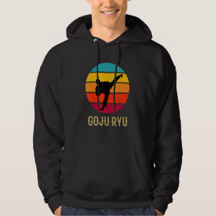 Goju Ryu Karate Hand Vintage Sunset  Martial Arts  Hoodie