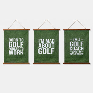 Gol Funny Quotes for Golfer Hanging Tapestry