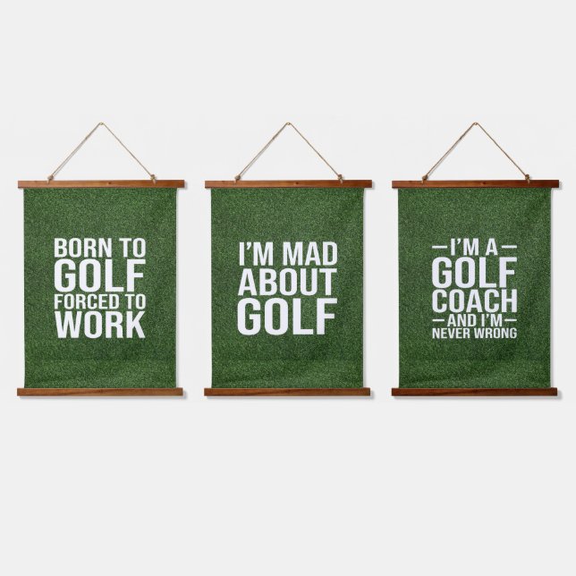 Gol Funny Quotes for Golfer  Hanging Tapestry (Triple)