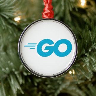Golang Logo (Go Programming Language) Metal Tree Decoration