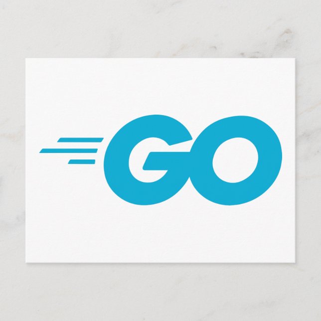 Golang Logo (Go Programming Language) Postcard (Front)