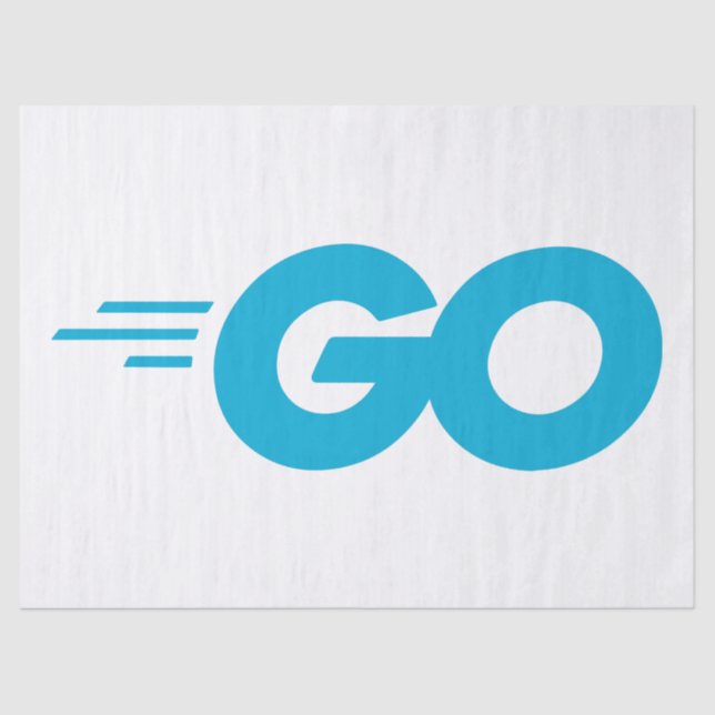 Golang Logo (Go Programming Language) Tissue Paper (Front)