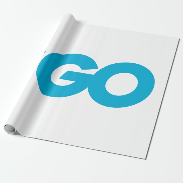Golang Logo (Go Programming Language) Wrapping Paper (Unrolled)