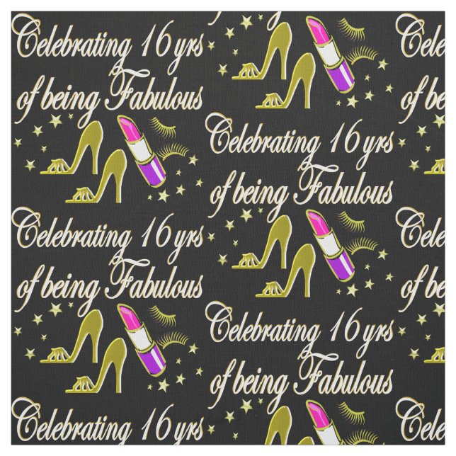GOLD 16 & FABULOUS DIVA DESIGN FABRIC (Swatch)