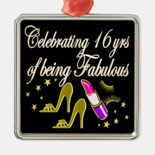 GOLD 16 & FABULOUS DIVA DESIGN METAL TREE DECORATION