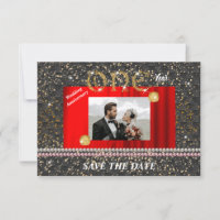 Gold 1st Wedding Anniversary Black Woven & Pearls