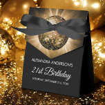 Gold 21st Birthday Party Gold Disco Ball Favour Box<br><div class="desc">Gold Twenty First Birthday Party Gold Disco Ball Party Favour Box. The Gold and Black 21st Birthday Party Favour Gift Box is perfect for a modern 21st Birthday Party. Please contact the designer for matching items.</div>