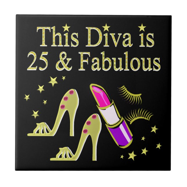 GOLD 25 AND FABULOUS DIVA DESIGN TILE (Front)