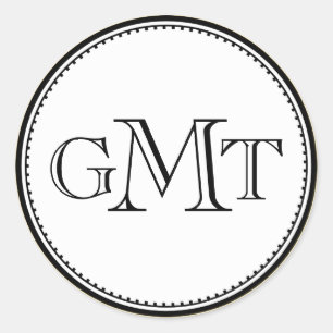 Gold 3 initial letter monogram royal elegance seal