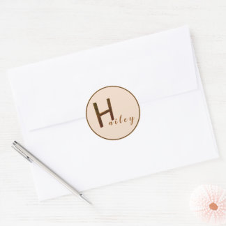 Gold 3D Letter H Stickers