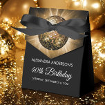 Gold 40th Birthday Party Gold Disco Ball Favour Box<br><div class="desc">Gold Fortieth Birthday Party Gold Disco Ball Party Favour Gift Box. The Gold and Black 40th Birthday Party Gift Box is perfect for a modern 40th Birthday Party. Please contact the designer for matching items.</div>