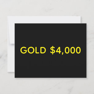 Gold $4,000 Market Celebration Postcard