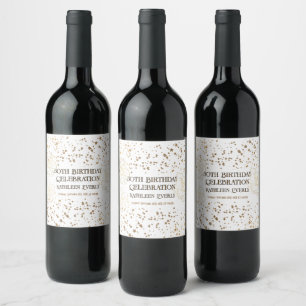 Gold 50th Birthday Celebration  Wine Label