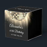 Gold 60th Birthday Party 70's Disco Ball Favour Box<br><div class="desc">Make your guests feel like disco stars with our Gold 60th Birthday Party 70's Disco Ball Favour Box. These favour boxes are the perfect way to send your friends and family home with a touch of '70s nostalgia after your milestone birthday celebration. In a lively shade of purple, these favour...</div>