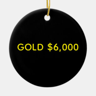 Gold $6,000 Market Celebration Ceramic Tree Decoration