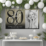 Gold 80th Birthday Party Banner<br><div class="desc">Celebrate eighty years in style with this bold and modern party banner, perfect for a milestone birthday celebration. The design on the left side features a large black “80” with a handwritten white “Eighty” layered over it for a sleek, contemporary look. On the right side, there’s space to add a...</div>