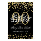 Gold 90th Birthday Glitter Confetti Black