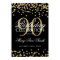 Gold 90th Birthday Glitter Confetti Black