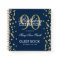 Gold 90th Birthday Guestbook Confetti Navy Blue