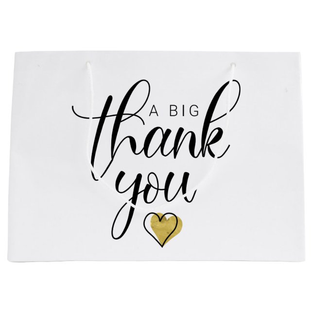 Gold A Big Thank You Thanks Clipart Thank You So A Large Gift Bag (Front)