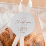 Gold A Sweet Thank You Wedding Favour Classic Round Sticker<br><div class="desc">Gold Elegant A Sweet Thank You Wedding Favour Stickers</div>