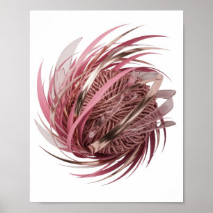 Gold ABSTRACT ART A UNIQUE DESIGN WITH A TWIST Poster