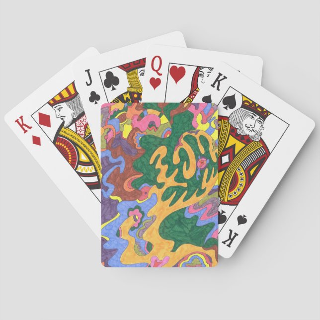 "Gold" Abstract Art Playing Cards (Back)