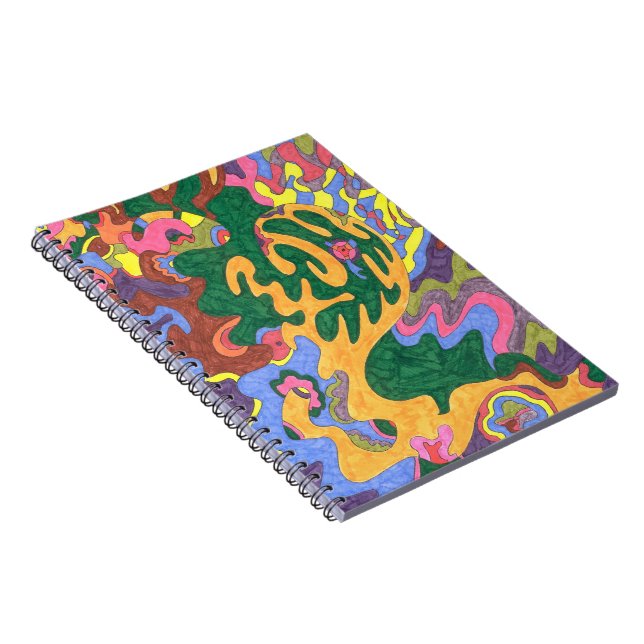 "Gold" Abstract Art Spiral Notebook (Right Side)