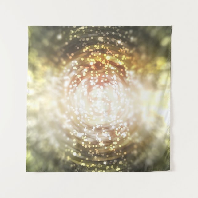 gold abstract blur background, with defocused boke tapestry (Front)