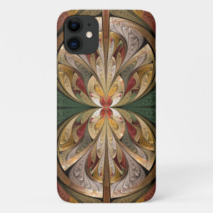 Gold Abstract Butterfly Stained Glass Pattern Case-Mate iPhone Case
