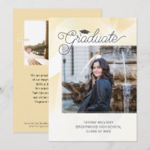 Gold Abstract Graduation Bible Verse Photo