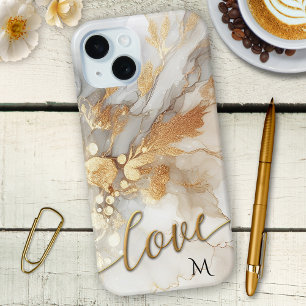 Gold Abstract Love Script Phone Case