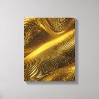 Gold Abstract Metallic Swirl Art