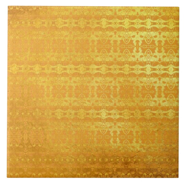 Gold abstract pattern Tile (Front)