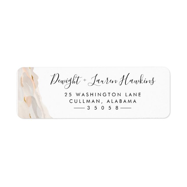 Gold Abstract | Return Address Label (Front)
