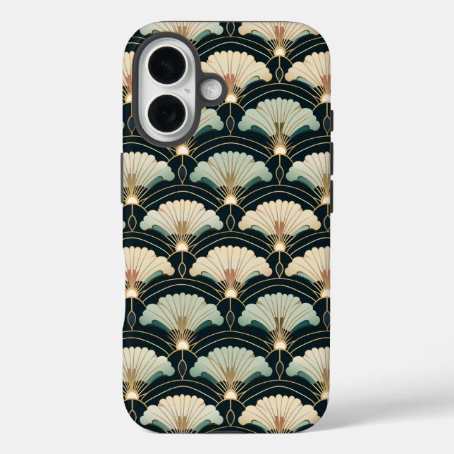 Gold Accented Japanese-inspired Fan Case-Mate iPhone Case (Back)