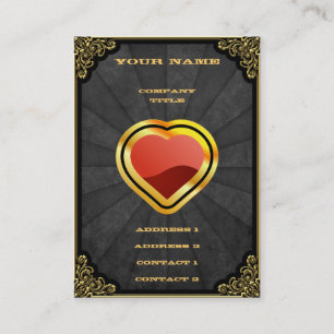 Gold Ace of Hearts Business Card