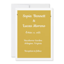Gold Acrylic Wedding Invitation Set Elegant Set