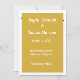 Gold Acrylic Wedding Invitation Set Elegant Set