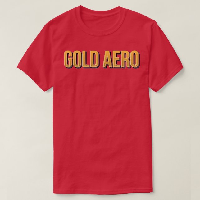 Gold Aerobics T-Shirt (Design Front)