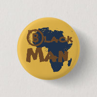 Gold Africa BlackMan button