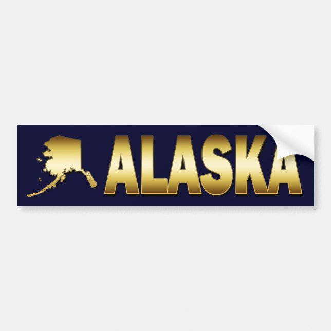 GOLD ALASKA STICKER (Front)