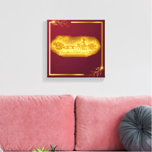 Gold Amsterdam Arched Bridges Charm Canvas Print