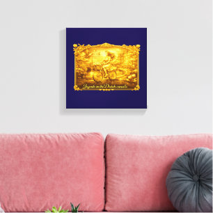 Gold Amsterdam Arched Bridges Charm Canvas Print