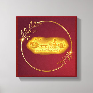 Gold Amsterdam Arched Bridges Charm Canvas Print