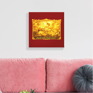 Gold Amsterdam Arched Bridges Charm Canvas Print